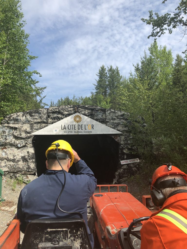 Visite souterraine de l'Ancienne-Mine_Lamaque, à la Cité de l'Or, à Val-d'Or, en Abitibi-Témiscamingue.