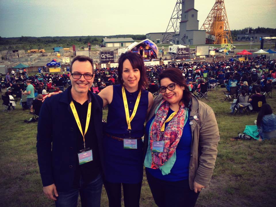 Moi avec mes deux collègues du jury du Concours de la relève